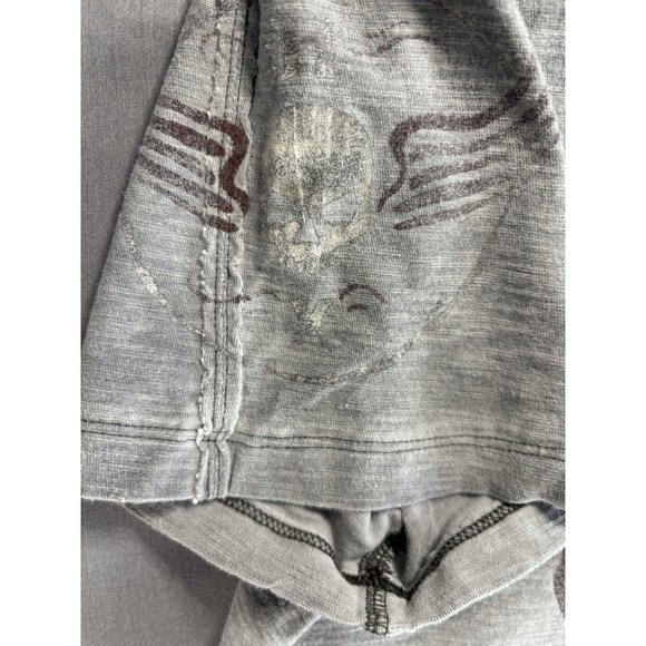 Y2K Helix Short Sleeve Henley Shirt Men's Large Skulls Graphic Skater Grunge - Picture 12 of 13